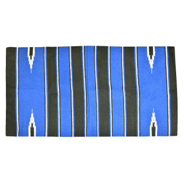 Westride Navajo Teppich Baumwolle/Acryl Zwart / koningsblauw / wit