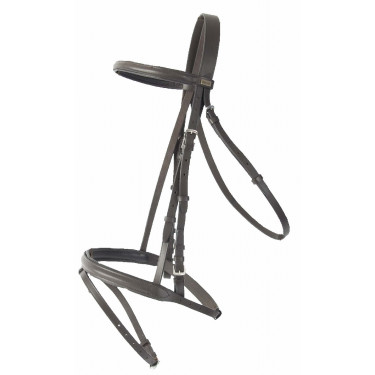 Bridon Sisley T met gecombineerde neusriem T van T Donker Havana Bruin