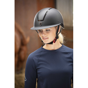 Equithème Glint Mat Helm Mat zwart / zwart Equithème Glint Mat Helm Mat zwart / zwart