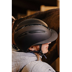 Equithème Agris helm met brede klep Zilverzwart Equithème Agris helm met brede klep Zilverzwart