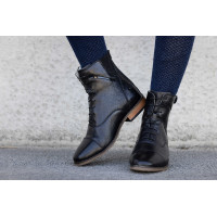 Laarzen Equithème Wavy veter/rits Zwart
