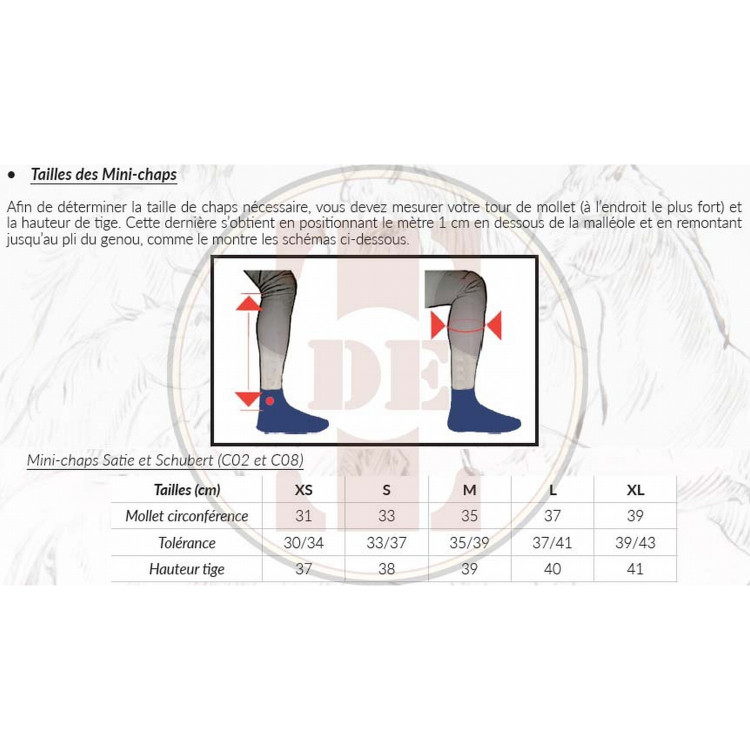 Mini chaps leer Schubert T de T Mini chaps leer Schubert T de T