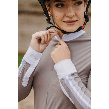 Polo Equithème Estoril Taupe Bruin