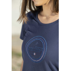 T-shirt Equithème Anna korte mouwen Marineblauw