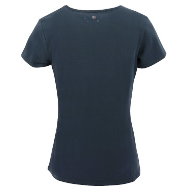 T-shirt Equithème Anna korte mouwen Marineblauw