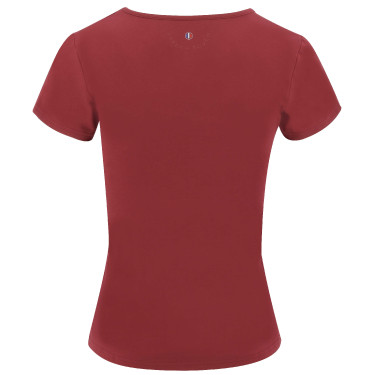 T-shirt Equithème Anna korte mouwen Kers Rood