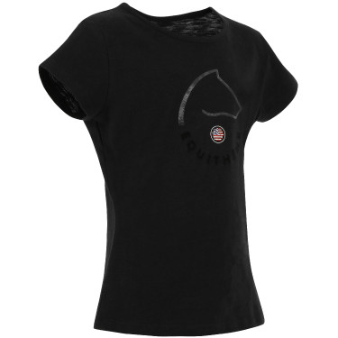 T-shirt Equithème Claire Kind Zwart