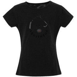 T-shirt Equithème Claire Kind Zwart