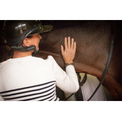 Trui Pénélope x Saint James Maelle Ecru / marine / rood Motieven