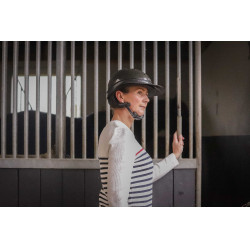 Trui Pénélope x Saint James Maelle Ecru / marine / rood Motieven