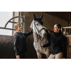 Waterafstotende jas Ik hou van je Equithème Dakota Zwart Waterafstotende jas Ik hou van je Equithème Dakota Zwart