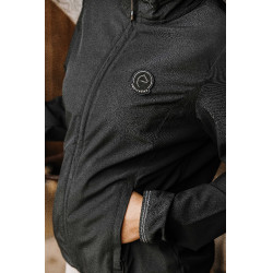 Waterafstotende jas Ik hou van je Equithème Dakota Zwart Waterafstotende jas Ik hou van je Equithème Dakota Zwart