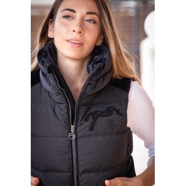 Mouwloze bodywarmer Pénélope Sonia Zwart