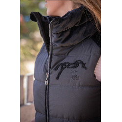 Mouwloze bodywarmer Pénélope Sonia Zwart