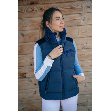 Mouwloze bodywarmer Pénélope Sonia Marineblauw Mouwloze bodywarmer Pénélope Sonia Marineblauw
