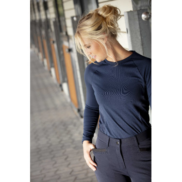 Broek Equithème Safir Marine / zwart Blauw Broek Equithème Safir Marine / zwart Blauw