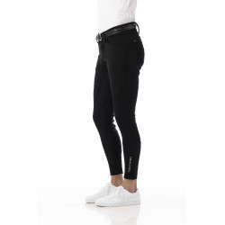 Softshell broek Equitheme Zermatt met siliconen zitvlak Zwart
