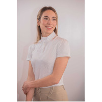 Wedstrijdpolo Pénélope Las Honey korte mouwen Wit