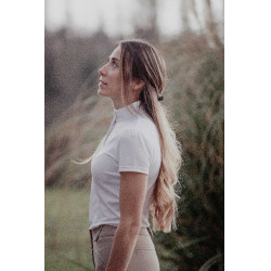 Wedstrijdpolo Pénélope Las Honey korte mouwen Wit