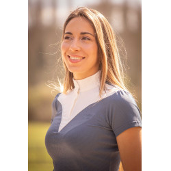 Wedstrijdpolo Pénélope Las Honey korte mouwen Beringzee Blauw Wedstrijdpolo Pénélope Las Honey korte mouwen Beringzee Blauw