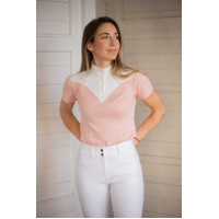 Wedstrijdpolo Pénélope Las Honey korte mouwen Roze Wedstrijdpolo Pénélope Las Honey korte mouwen Roze