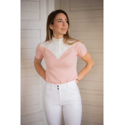 Wedstrijdpolo Pénélope Las Honey korte mouwen Roze