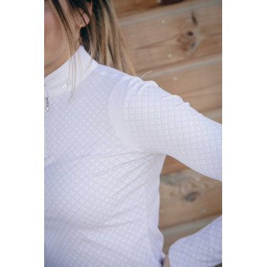 Polo wedstrijd Sevilla Pénélope lange mouwen Wit