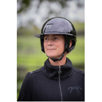 Pénélope matte helm met lange klep Glanzend zwart Pénélope matte helm met lange klep Glanzend zwart