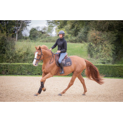 Pénélope matte helm met lange klep Glanzend zwart