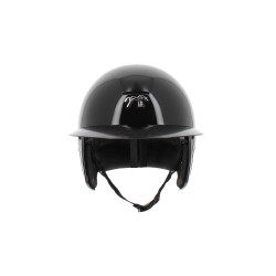 Pénélope matte helm met lange klep Glanzend zwart