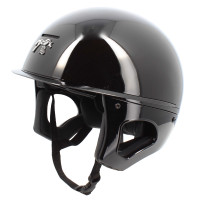 Korte vizier helm Pénélope Glanzend zwart