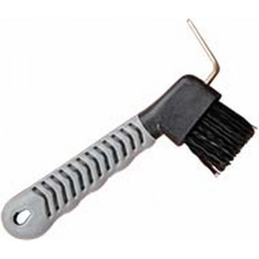 Bicolore hoefkrabber met borstel T de T Zwart / grijs