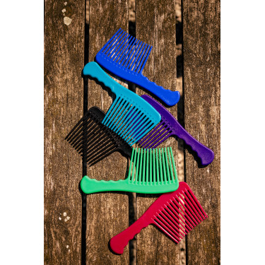 Grove kam met grote tanden P.V.C Hippotonic Soft Zwart