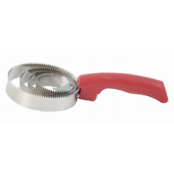 Ronde metalen roskam T van T Rood