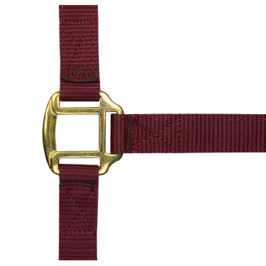 Nylon halster met lederen voering Norton Bordeaux