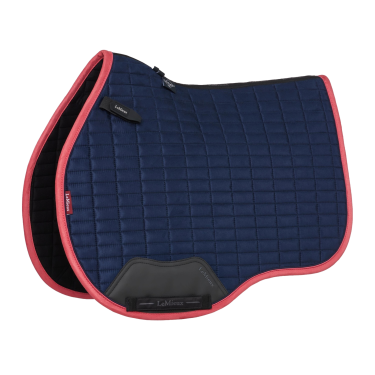 LeMieux Suede GP Vierkant Zadeldek Marine / cranberry Marineblauw
