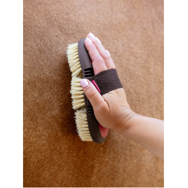 Borstel LeMieux Flexi Scrubbing Veenbes Roze Borstel LeMieux Flexi Scrubbing Veenbes Roze