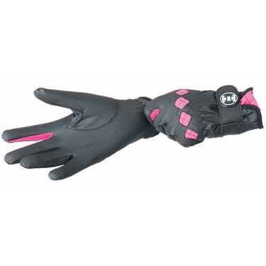 Precisiehandschoenen T van T Zwart / fuchsia