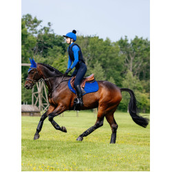 LeMieux Reflective Suede Close Contact Square Zadeldek Benetton blauw