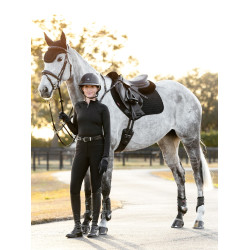 LeMieux Reflective Suede Close Contact Square Zadeldek Zwart