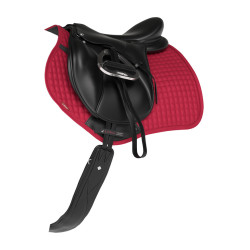 LeMieux Reflective Suede Close Contact Square Zadeldek Chilli Rood