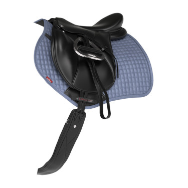 LeMieux Reflective Suede Close Contact Square Zadeldek IJsblauw