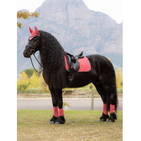 LeMieux Suede Dressage Square Reflective Veenbes Roze