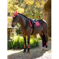 LeMieux Reflective Suede Mixte GP Square Zadeldek Veenbes Roze