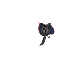 LeMieux Reflective Suede Mixte GP Square Zadeldek Marine / cranberry Marineblauw