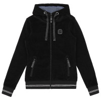 Fleece velours Je t'aime Equithème Coline dames Zwart Fleece velours Je t'aime Equithème Coline dames Zwart