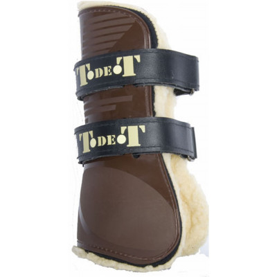Guêtres doublés mouton synthétique T de T Marron foncé