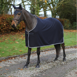 Bucas deken wol smaragd Marine Marineblauw