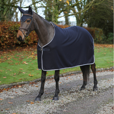 Bucas deken wol smaragd Marine Marineblauw