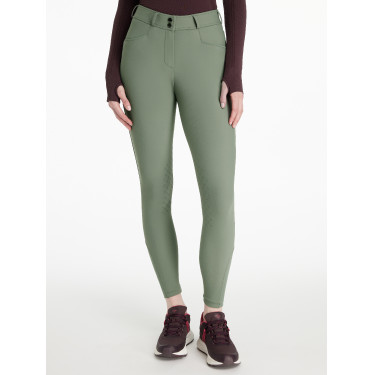 LeMieux kniestuk grip broek Isabelle dames Rozemarijn Groen